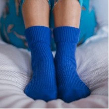 Scottish Cashmere Bedsocks - Electric Blue
